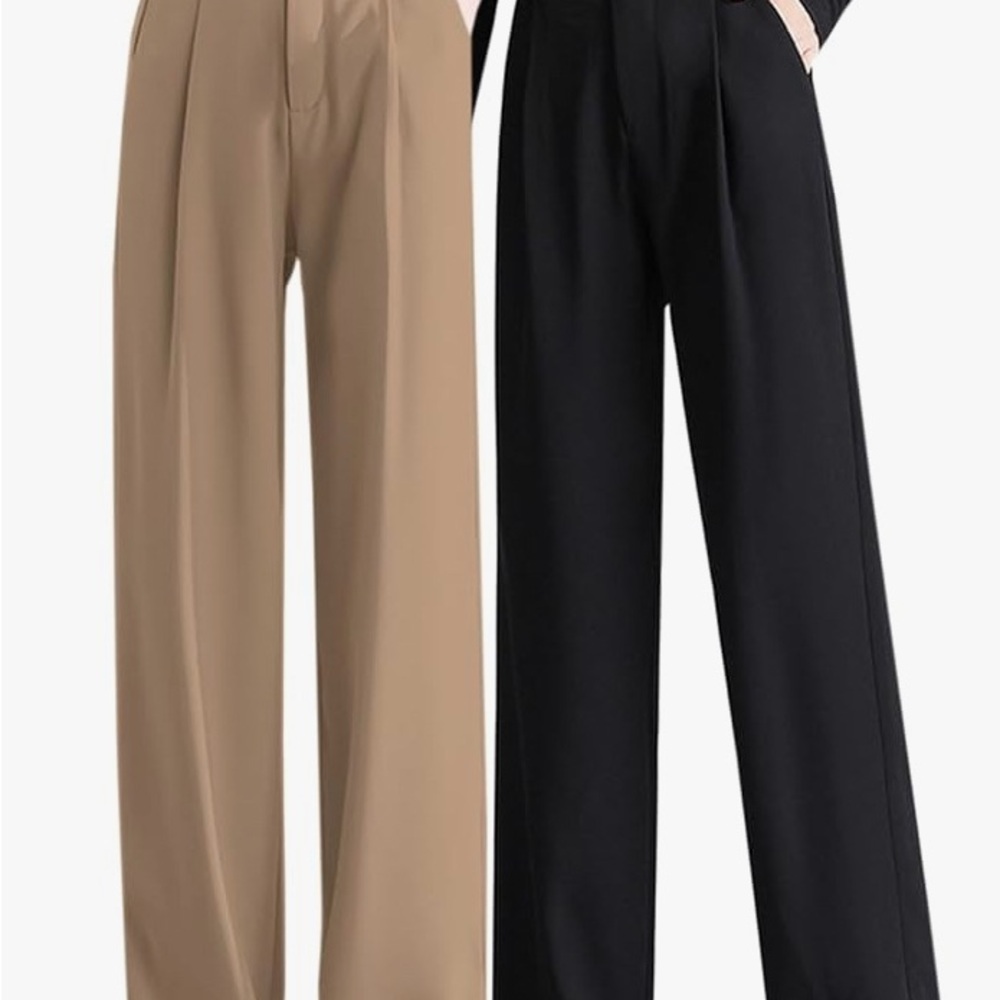 Elegant Women's Black and Tan Pants